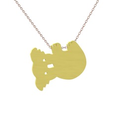 Koala Kolye - 18 ayar altın kolye (40 cm gümüş rolo zincir) #1a04ss4