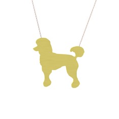 Poodle Köpek Kolye - 925 ayar altın kaplama gümüş kolye (40 cm rose altın rolo zincir) #119g8vx