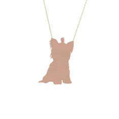 8 ayar rose altın kolye (40 cm altın rolo zincir)