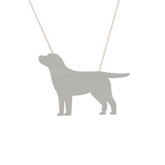 Labrador Köpek Kolye - 925 ayar gümüş kolye (40 cm rose altın rolo zincir) #1i4q338