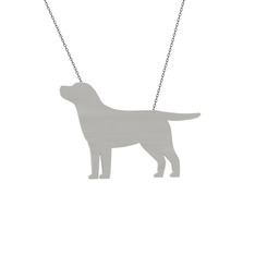 Labrador Köpek Kolye - 925 ayar gümüş kolye (40 cm gümüş rolo zincir) #1rxn49a
