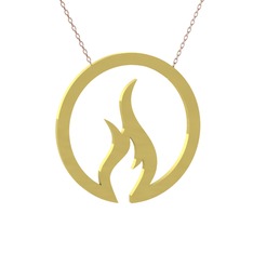 925 ayar altın kaplama gümüş kolye (40 cm rose altın rolo zincir)