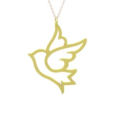 Mondaine Güvercin Kolye - 8 ayar altın kolye (40 cm rose altın rolo zincir) #pkc6aj