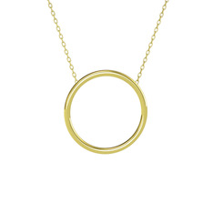 Klasik Halka Kolye - 8 ayar altın kolye (40 cm altın rolo zincir) #11osdbd