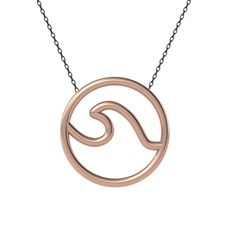 925 ayar rose altın kaplama gümüş kolye (40 cm gümüş rolo zincir)