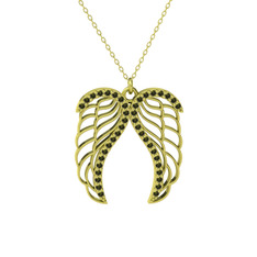 Peridot 18 ayar altın kolye (40 cm altın rolo zincir)