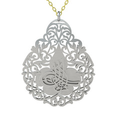 8 ayar beyaz altın kolye (50 cm altın rolo zincir)