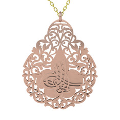 14 ayar rose altın kolye (50 cm altın rolo zincir)