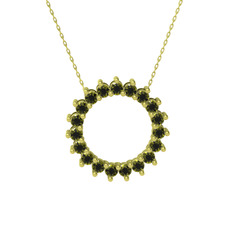 Gün Işığı Kolye - Peridot 14 ayar altın kolye (40 cm altın rolo zincir) #ks0pw2