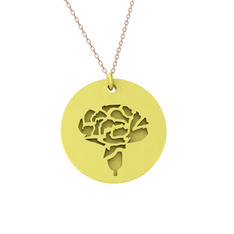 Karanfil Kolye - 925 ayar altın kaplama gümüş kolye (40 cm rose altın rolo zincir) #1d1ucp8