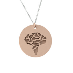 925 ayar rose altın kaplama gümüş kolye (40 cm gümüş rolo zincir)