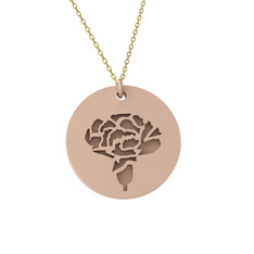 Karanfil Kolye - 8 ayar rose altın kolye (40 cm altın rolo zincir) #4eryei