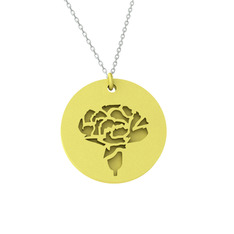 Karanfil Kolye - 14 ayar altın kolye (40 cm beyaz altın rolo zincir) #ukkp6q