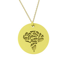 Karanfil Kolye - 14 ayar altın kolye (40 cm altın rolo zincir) #xfgvfe