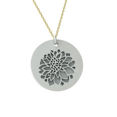 925 ayar gümüş kolye (40 cm altın rolo zincir)