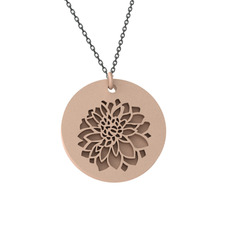 925 ayar rose altın kaplama gümüş kolye (40 cm gümüş rolo zincir)