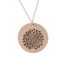 Kasımpatı Kolye - 8 ayar rose altın kolye (40 cm rose altın rolo zincir) #1n1sqqz