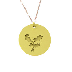 8 ayar altın kolye (40 cm gümüş rolo zincir)