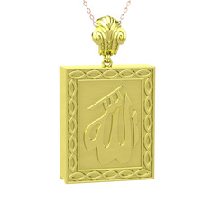 925 ayar altın kaplama gümüş kolye (40 cm rose altın rolo zincir)