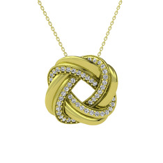 Arvia Kolye - Swarovski 14 ayar altın kolye (40 cm altın rolo zincir) #12rgr8e