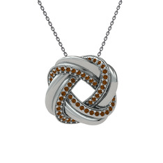 Arvia Kolye - Dumanlı kuvars 925 ayar gümüş kolye (40 cm gümüş rolo zincir) #baeccw