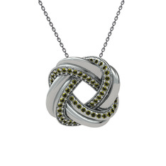 Arvia Kolye - Peridot 925 ayar gümüş kolye (40 cm gümüş rolo zincir) #r4z2f8