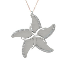 Naia Denizyıldızı Kolye - Swarovski 925 ayar gümüş kolye (50 cm gümüş rolo zincir) #111qsuh