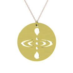 Farkındalık (Mindfulness) Kolye - 18 ayar altın kolye (50 cm rose altın rolo zincir) #1ont891