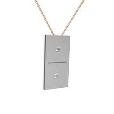 Swarovski 925 ayar gümüş kolye (40 cm gümüş rolo zincir)
