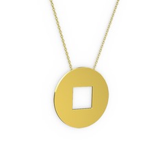 925 ayar altın kaplama gümüş kolye (40 cm altın rolo zincir)