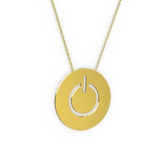 Power Kolye - 14 ayar altın kolye (40 cm altın rolo zincir) #1g9tjl
