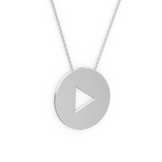 Play  Kolye - 925 ayar gümüş kolye (40 cm gümüş rolo zincir) #26qizb