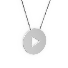 Play  Kolye - 925 ayar gümüş kolye (40 cm gümüş rolo zincir) #4h49gk