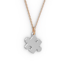 Puzzle Kolye - 925 ayar gümüş kolye (40 cm gümüş rolo zincir) #vuwg7s