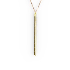 Su Yolu Kolye - Swarovski 18 ayar altın kolye (40 cm rose altın rolo zincir) #13wmi1y