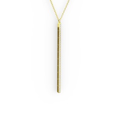 Swarovski 925 ayar altın kaplama gümüş kolye (40 cm altın rolo zincir)