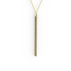 Su Yolu Kolye - Dumanlı kuvars 14 ayar altın kolye (40 cm altın rolo zincir) #9ti1va