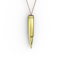 Kurşun Kolye - 925 ayar altın kaplama gümüş kolye (40 cm rose altın rolo zincir) #cqww8k