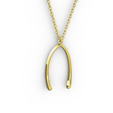 Dilek Kolye - 18 ayar altın kolye (40 cm altın rolo zincir) #17fy020
