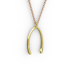 925 ayar altın kaplama gümüş kolye (40 cm gümüş rolo zincir)