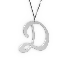 8 ayar beyaz altın kolye (40 cm gümüş rolo zincir)