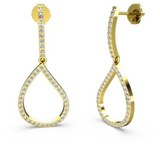 Ellonia Damla Küpe - Pırlanta 18 ayar altın küpe (0.99 karat) #1n7eupa