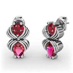 Admina Küpe - Rodolit garnet ve garnet 925 ayar gümüş küpe #1xrhec8