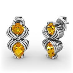 Admina Küpe - Sitrin 925 ayar gümüş küpe #p5dfmc