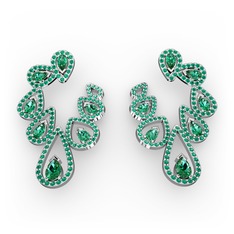 Ladonna Küpe - Yeşil kuvars 925 ayar gümüş küpe #bxbx0i