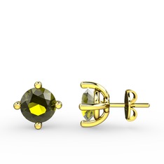 Peridot 18 ayar altın küpe