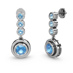 Belinda Küpe - Akuamarin 925 ayar gümüş küpe #f6ryrf