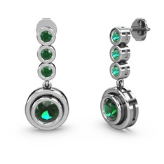 Yeşil kuvars 925 ayar gümüş küpe