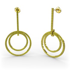 Peridot 8 ayar altın küpe