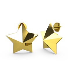 Yıldız Küpe - 925 ayar altın kaplama gümüş küpe #ospj7o